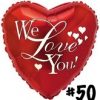 We Love You Heart Shape Mylar Balloon 214043