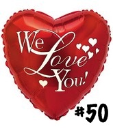 We Love You Heart Shape Mylar Balloon 214043