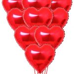 Dozen Red Foil Heart Balloons 1500