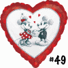 MICKEY n MINNIE LOVE Heart Shape Balloon 18 INCH F28040 - 49