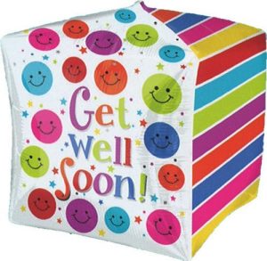 Get Well Soon UltraShape Cube Balloon 28378-62A