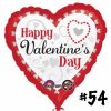 VALENTINE SILVER HEARTS 18 INCH F27596 - 54