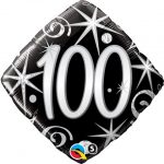 18 Inch 100th Birthday Elegant Sparkles & Swirls 44438