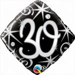 18 Inch 30th Birthday Elegant Sparkles & Swirls Diamond 30007