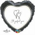 18 Inch A Perfect Pair Heart Shape Mylar Balloon 81823