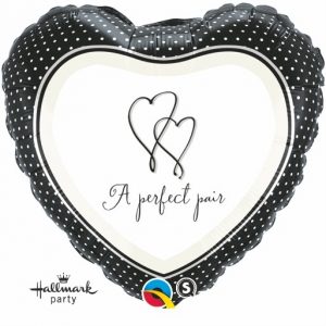 18 Inch A Perfect Pair Heart Shape Mylar Balloon 81823