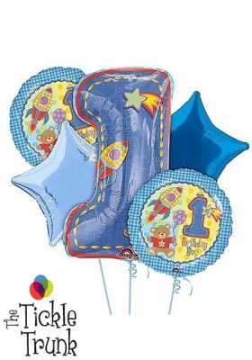 1ST Birthday Boy Hugs & Stitches Balloon Bouquet FB-02 14847