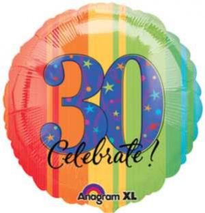 30 YEAR TO CELEBRATE 18 INCH MYLAR BALLOON 119821