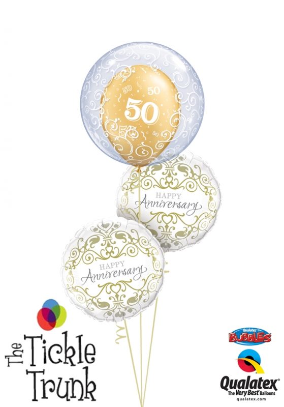 50th Anniversary Filigree Balloon Bouquet AN-04