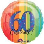 60 YEAR TO CELEBRATE 18 INCH MYLAR BALLOON F119536-31A