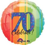 70 YEAR TO CELEBRATE 18 INCH MYLAR BALLOON F119537-35