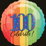 A Year to Celebrate 100 Birthday Mylar Balloon 119530