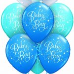 Baby Boy Teddy Bear Bubble Balloon Bouquet NB-05
