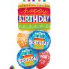 Birthday Blue Cake & Candles Balloon Bouquet BK-12