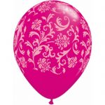 Damask Print 11 Inch latex Balloon 76881