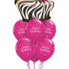 Funky Zebra Stripe Cake Balloon Bouquet BK-14