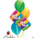 Get Well Balloon Bouquet Curvy Stripes Diamond GW-01