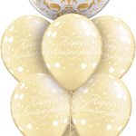 Happy Anniversary Gold Med Classic Balloon Bouquet AN-03