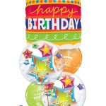 Happy Birthday Candles & Stars Balloon Bouquet BK-02