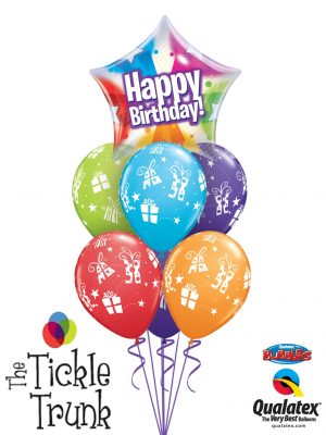 Happy Birthday Star Shape Bubble Bouquet BK-09