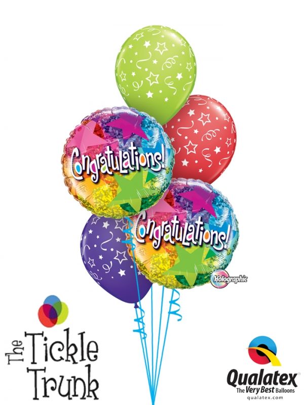 Holographic Congratulations Balloon Bouquet CG-02