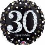 Holographic Sparkling 30th Birthday Balloon 32129