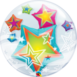 Multicolored Stars Insider Bubble Balloon 11962
