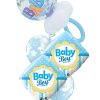 New Baby Boy Rattle Balloon Bouquet NB-06
