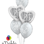 Silver-RIFFIC 25th Anniversary Balloon Bouquet AN-05