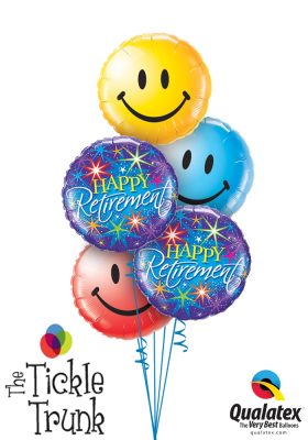 Smiley Face Retirement Balloon Bouquet RT-02