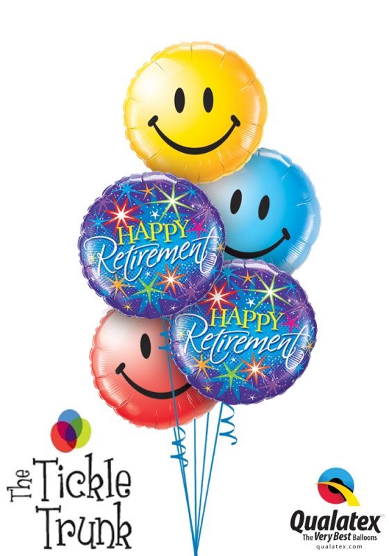 Smiley Face Retirement Balloon Bouquet RT-02