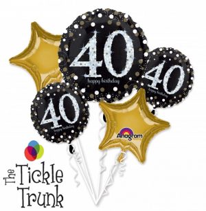 Sparkling 40th Birthday Balloon Bouquet AR-08 32144