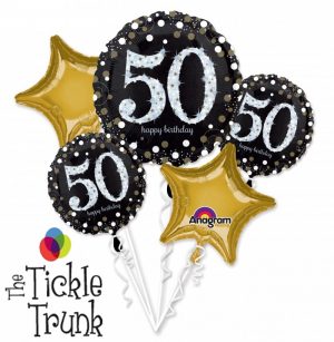 Sparkling 50th Birthday Balloon Bouquet AR-09 32145