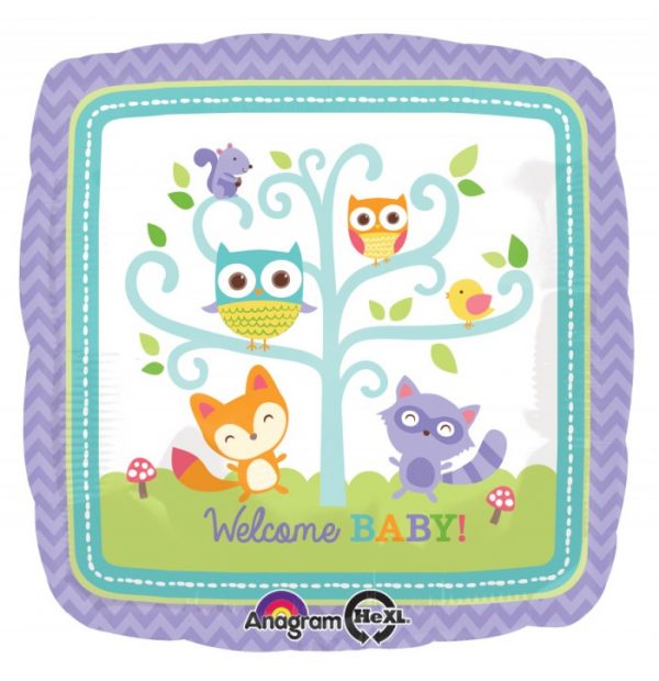 Woodland Welcome New Baby Mylar Balloon 30745