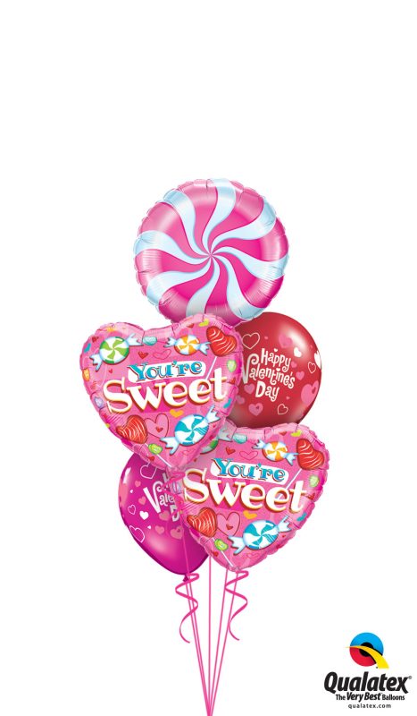 You're Sweet Candy Hearts Balloon Bouquet