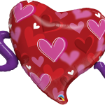 I (HEART) U Radiant Hearts Back 40 inch balloon 54886