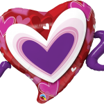 I (HEART) U Radiant Hearts Front 40 Inch balloon 54886