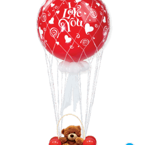 I Love You Hot Air Balloon 36 Inch Latex Love Balloon