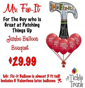 Mr Fix-it Valentine Balloon Bouquet
