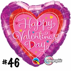 VALENTINES DAZZLING HEARTS 18 INCH MYLAR