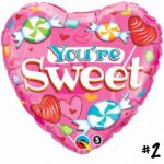 YOURE SWEET 18 INCH FOIL HEART W65091 - 2